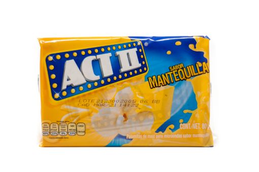 Imagen de PALOMITAS DE MAIZ ACT II SABOR MANTEQUILLA 1X96 80 G