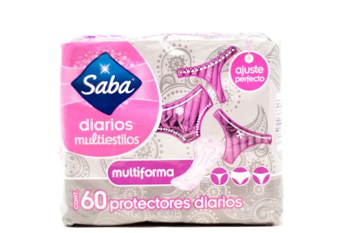 Imagen de PROTECTORES FEMENINOS SABA DIARIOS MULTIFORMA 60 UND