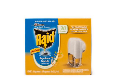 Imagen de REPELENTE LIQUIDO RAID APARATO+REPUESTO 30 NOCHES AROMA NARANJA  22 ml 