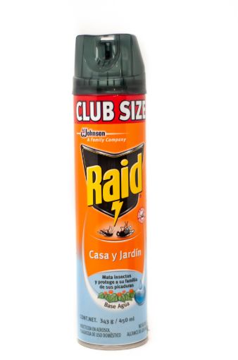 Imagen de INSECTICIDA RAID CASA Y JARDIN EN AEROSOL 460 ML