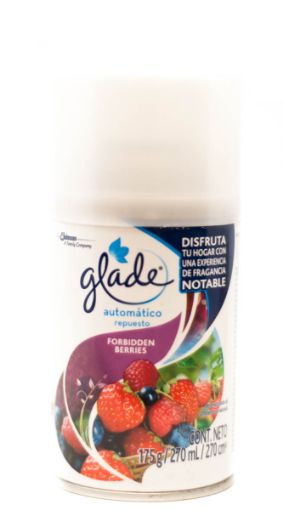 Imagen de REPUESTO AROMATIZANTE GLADE AUTOMATICO MORAS PROHIBIDAS 175 G