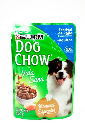 Imagen de ALIMENTO HÚMEDO DOG CHOW FESTIVAL DE POLLO PARA PERRO ADULTO 100 G