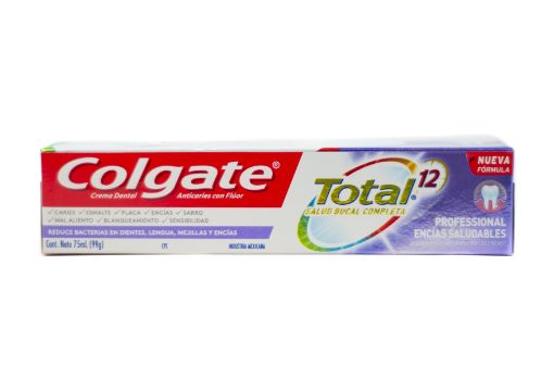 Imagen de CREMA DENTAL COLGATE TOTAL 12 PROFESSIONAL ENCIAS SALUDABLE 75 ml 