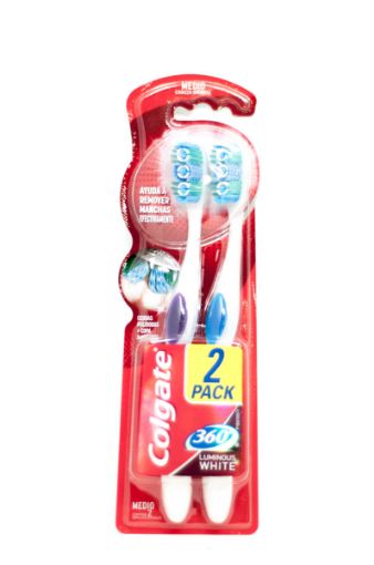 Imagen de CEPILLO DENTAL MEDIO COLGATE 360 LUMINOUS WHITE 2 und 