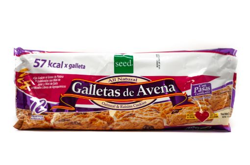 Imagen de GALLETA SEED DE AVENA CON PASAS 12 UND 320.00 G