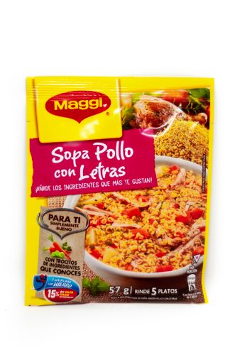 Imagen de SOPA MAGGI DE POLLO CON LETRAS 57 g 