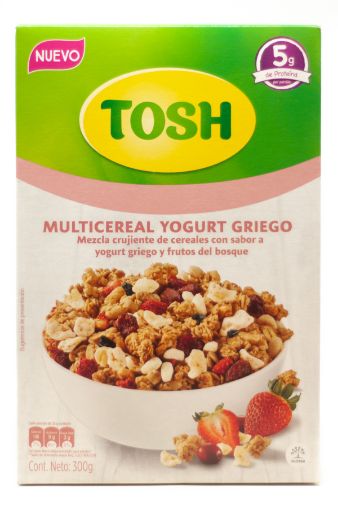 Imagen de CEREAL MULTICEREAL TOSH YOGURT GRIEGO Y FRUTOS DEL BOSQUE CAJA 300 G