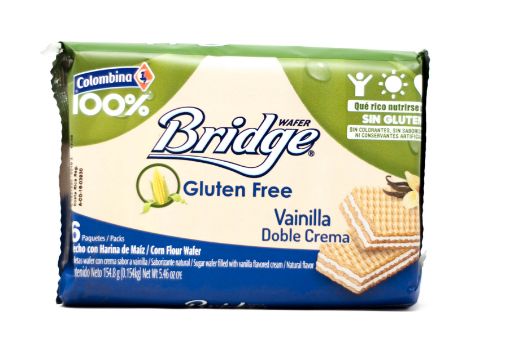 Imagen de SORBETOS COLOMBINA BRIDGE SIN GLUTEN VAINILLA 154.80 G