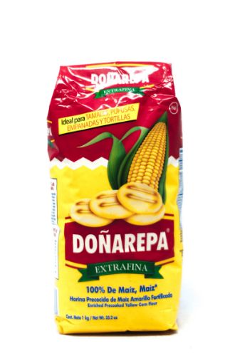 Imagen de HARINA PRECOCIDA DE MAÍZ AMARILLO EXTRA FINA DOÑAREPA 1000 G