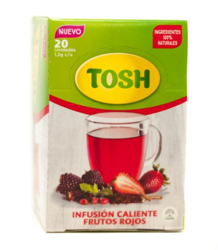 Imagen de TÉ TOSH INFUSION CALIENTE FRUTOS ROJOS 20 UND 24 G