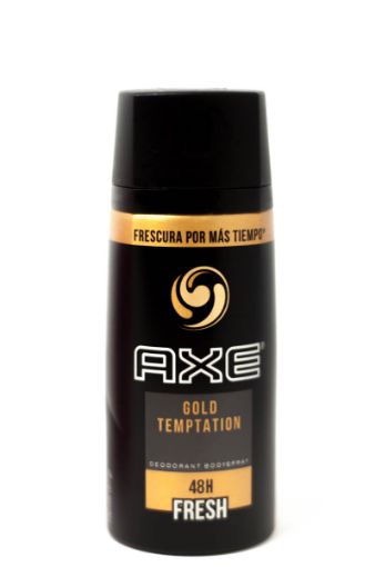 Imagen de DESODORANTE CORPORAL AXE GOLD TEMPTATION  PARA HOMBRE EN AEROSOL 150.00 ML