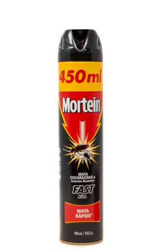 Imagen de INSECTICIDA  MORTEIN SPRAY FAST MATA CUCARACHAS NEGRO 450 ml 