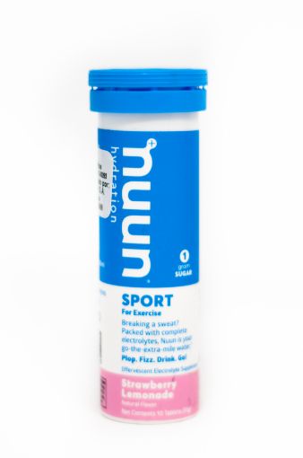 Imagen de SUPLEMENTO ELECTROLÍTICO NUUN HIDRATANTE EFERVECENTE STRAWBERRY LIMONADA 53 G