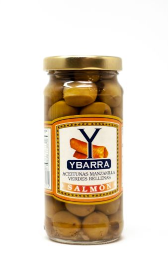 Imagen de ACEITUNA YBARRA MANZANILLA VERDE RELLENA CON SALMON 142 G