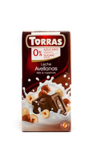 Imagen de CHOCOLATE TORRAS CON AVELLANAS SIN AZÚCAR 75.00 G