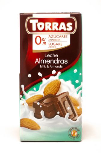 Imagen de CHOCOLATE TORRAS CON LECHE Y ALMENDRAS SIN AZÚCAR 75.00 G