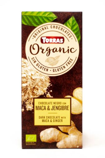 Imagen de CHOCOLATE ORGÁNICO TORRAS MACA & JENGIBRE SIN GLUTEN 100 G