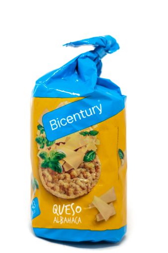 Imagen de TORTITAS BICENTURY DE MAÍZ QUESO & ALBAHACA 124 g 