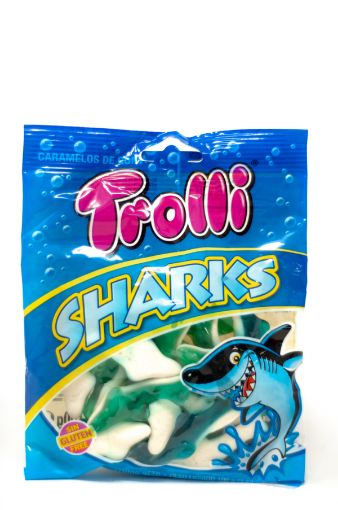 Imagen de GOMITA TROLLI TIBURONES 100 G