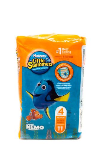 Imagen de PAÑAL HUGGIES DESECHABLE LITTLE SWIMMERS TALLA M 11 UND