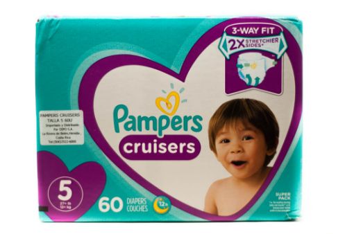 Imagen de PAÑAL PAMPERS CRUISER DESECHABLE ETAPA 5 60 UND