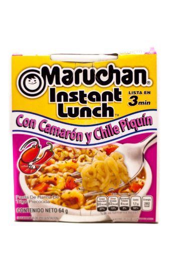 Imagen de SOPA INSTANTANEA MARUCHAN CON CAMARON Y CHILE PIQUIN 64 g 