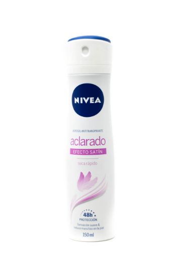 Imagen de DESODORANTE NIVEA ACLARADO EFECTO SATIN PARA MUJER EN AEROSOL 150.00 ML