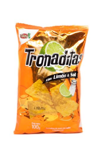 Imagen de TOSTADITAS DE MAIZ TOSTY TRONADITAS CON LIMON Y SAL 100 G