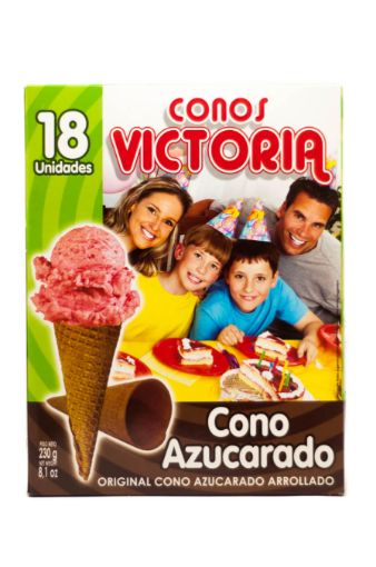 Imagen de CONOS VICTORIA AZUCARADO 18 UND 230 G