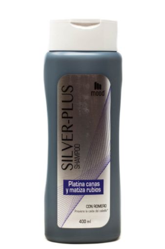 Imagen de SHAMPOO MOOD SILVER PLUS PLATINA CANAS Y MATIZA RUBIOS CON ROME 400 ml 