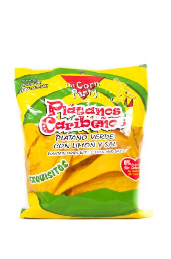 Imagen de PLATANOS CARIBEÑOS THE CORN PARTY VERDES SABOR LIMON Y SAL 90 G