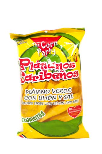 Imagen de PLATANOS CARIBEÑOS THE CORN PARTY VERDE SABOR LIMON Y SAL 185 G