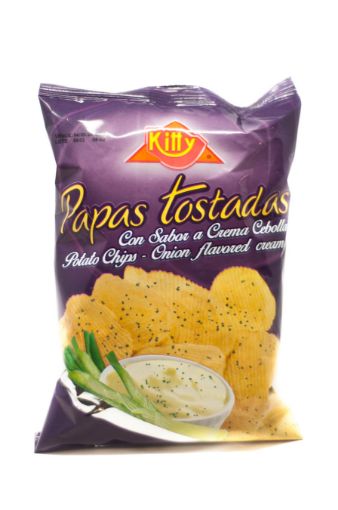 Imagen de PAPAS TOSTADAS KITTY CREMA CEBOLLA 30 G