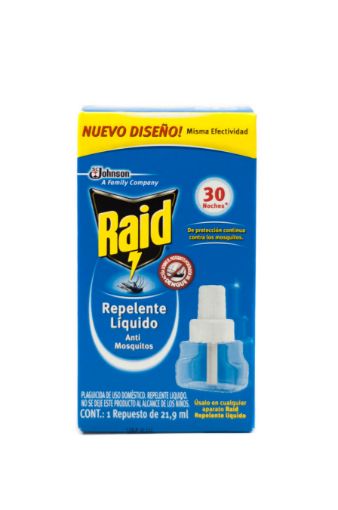 Imagen de REPELENTE RAID LIQUIDO REPUESTO 30 NOCHES 21.9 ML