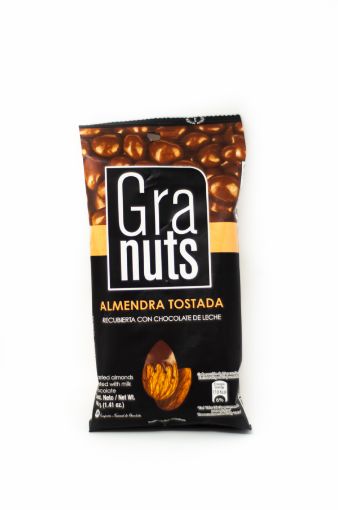 Imagen de SEMILLAS GRANUTS DE ALMENDRAS TOSTADAS RECUBIERTAS DE CHOCOLATE  40 G