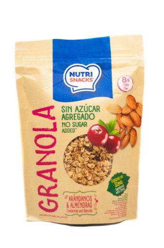 Imagen de GRANOLA NUTRI SNACKS CON ARÁNDANOS & ALMENDRAS SIN AZÚCAR DOYPACK 300.00 G