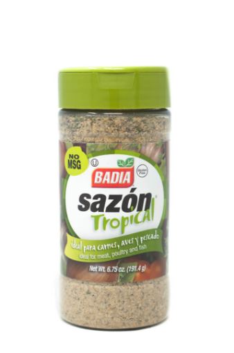 Imagen de SAZONADOR BADIA SAZON TROPICAL PARA CARNES AVES Y PESCADO EN FRASCO 191.4 G