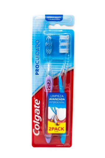 Imagen de CEPILLO DENTAL  COLGATE PROCUIDADO SUAVE 2 PACK 2 und 