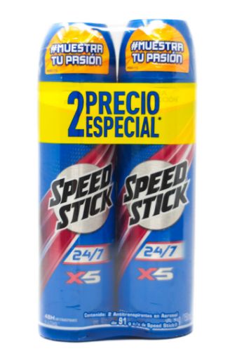 Imagen de OFERTA SPEED STICK - 2 UND DESODORANTE 24/7 X5 2 PARA HOMBRE EN AEROSOL 182.00 G