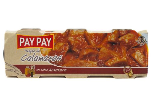 Imagen de TROZOS PAY PAY DE CALAMAR EN SALSA AMERICANA 3 UND 165 G