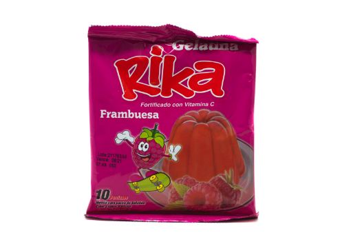 Imagen de GELATINA RIKA SABOR FRAMBUESA 80 G