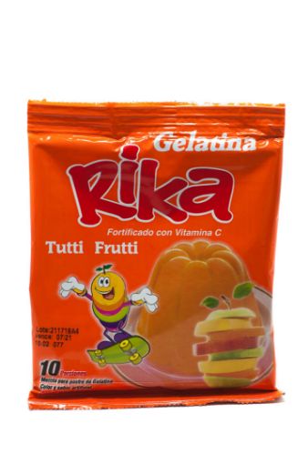 Imagen de GELATINA RIKA SABOR TUTTI FRUTTI 80 G 