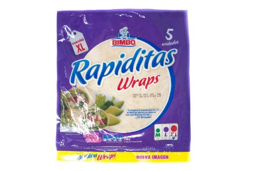 Imagen de TORTILLAS BIMBO RAPIDITAS WRAPS DE HARINA DE TRIGO 5 UND 320 G