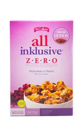 Imagen de CEREAL MULTICEREAL MCCALLUMS ALL INKLUSIVE ZERO CON PASAS 500 G