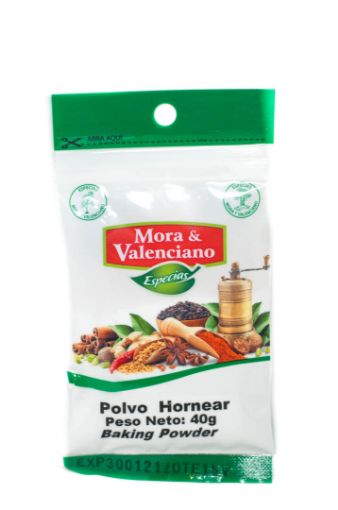 Imagen de POLVO PARA HORNEAR MORA & VALENCIANO 40 G