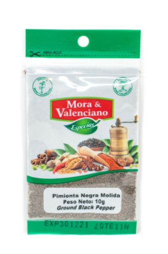 Imagen de PIMIENTA NEGRA MOLIDA MORA & VALENCIANO 10 G