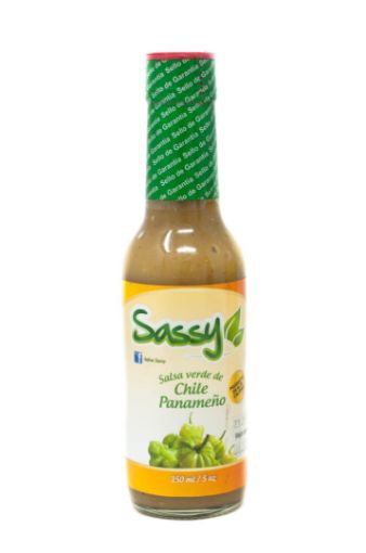 Imagen de SALSA PICANTE SASSY VERDE DE CHILE PANAMENO NIVEL MEDIO 150.00 ML