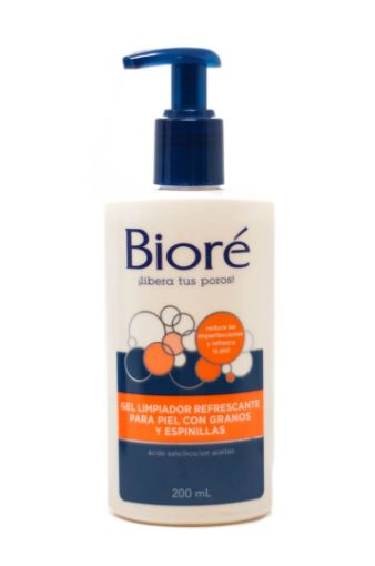 Imagen de GEL LIMPIADOR  BIORÉ REFRESCANTE PARA PIEL CON GRANOS Y ESPINILLAS  200 ml 