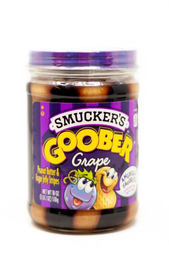 Imagen de MANTEQUILLA DE MANÍ SMUCKERS GOOBER CON TIRAS DE MERMELADA DE UVA 510 G 