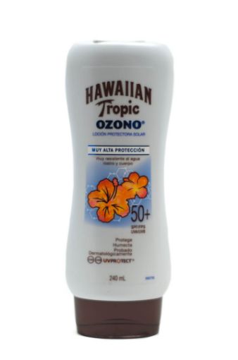 Imagen de PROTECTOR SOLAR  HAWAIIAN TROPIC OZONO LOCION DE ALTA PROTECCION 50 FPS 240 ml 